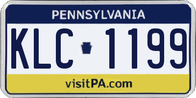PA license plate KLC1199