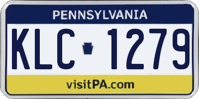 PA license plate KLC1279