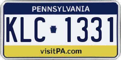 PA license plate KLC1331