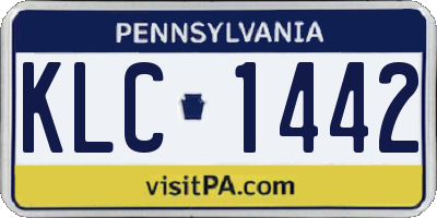 PA license plate KLC1442