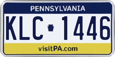PA license plate KLC1446