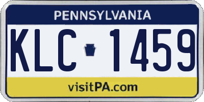 PA license plate KLC1459