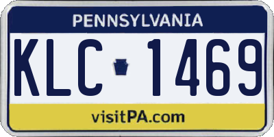 PA license plate KLC1469
