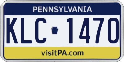 PA license plate KLC1470