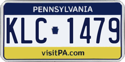 PA license plate KLC1479