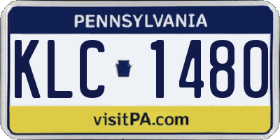 PA license plate KLC1480