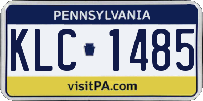 PA license plate KLC1485