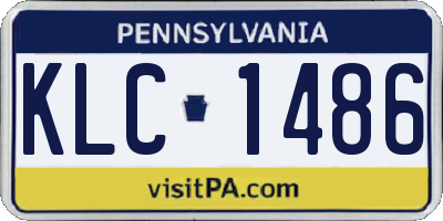 PA license plate KLC1486