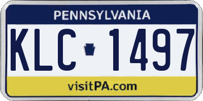 PA license plate KLC1497