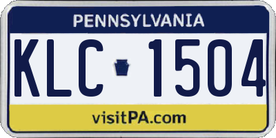 PA license plate KLC1504