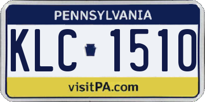 PA license plate KLC1510
