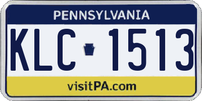 PA license plate KLC1513
