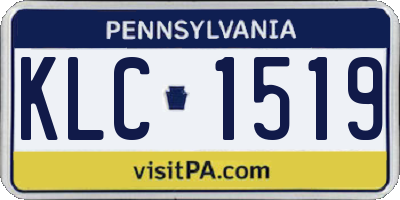 PA license plate KLC1519