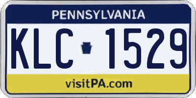 PA license plate KLC1529