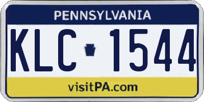 PA license plate KLC1544