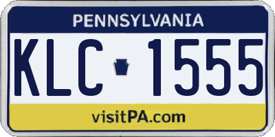 PA license plate KLC1555