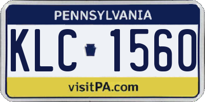 PA license plate KLC1560
