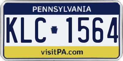 PA license plate KLC1564