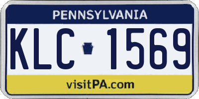 PA license plate KLC1569