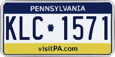 PA license plate KLC1571
