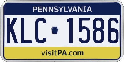 PA license plate KLC1586