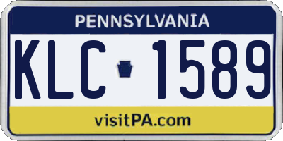PA license plate KLC1589