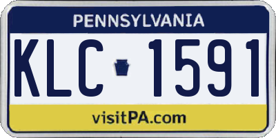 PA license plate KLC1591