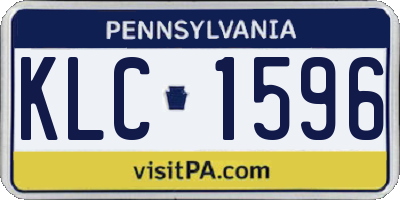 PA license plate KLC1596