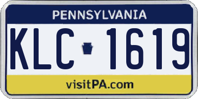 PA license plate KLC1619