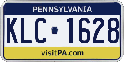 PA license plate KLC1628