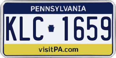 PA license plate KLC1659