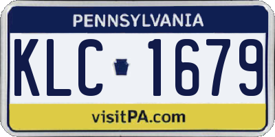PA license plate KLC1679