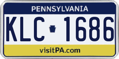 PA license plate KLC1686