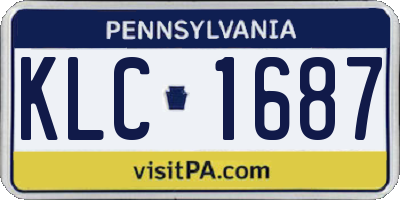 PA license plate KLC1687