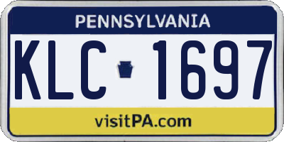 PA license plate KLC1697