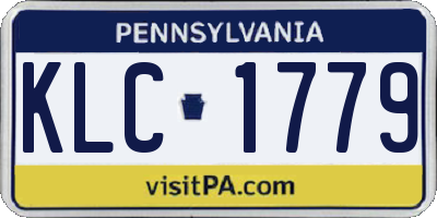 PA license plate KLC1779