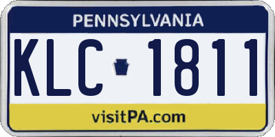 PA license plate KLC1811