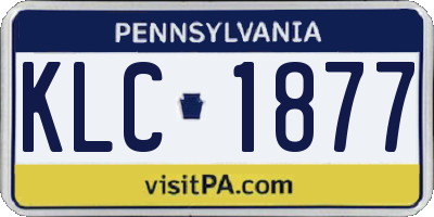 PA license plate KLC1877