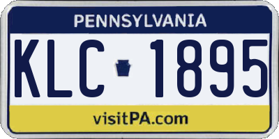 PA license plate KLC1895