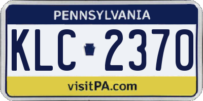 PA license plate KLC2370
