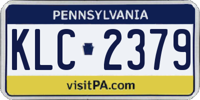 PA license plate KLC2379