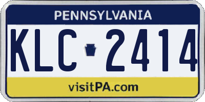PA license plate KLC2414