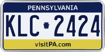 PA license plate KLC2424