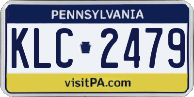PA license plate KLC2479