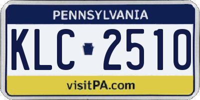 PA license plate KLC2510