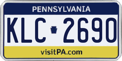 PA license plate KLC2690