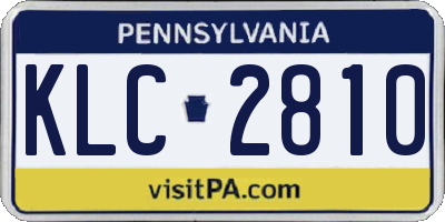 PA license plate KLC2810