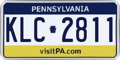 PA license plate KLC2811