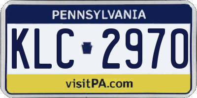 PA license plate KLC2970