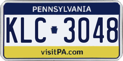 PA license plate KLC3048